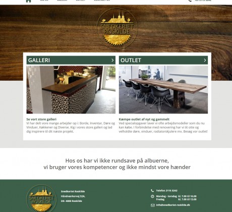 Wordpress side til Snedkeriet-Roskilde