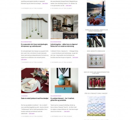 Nyt wordpress blog design til Tina Dalbøge